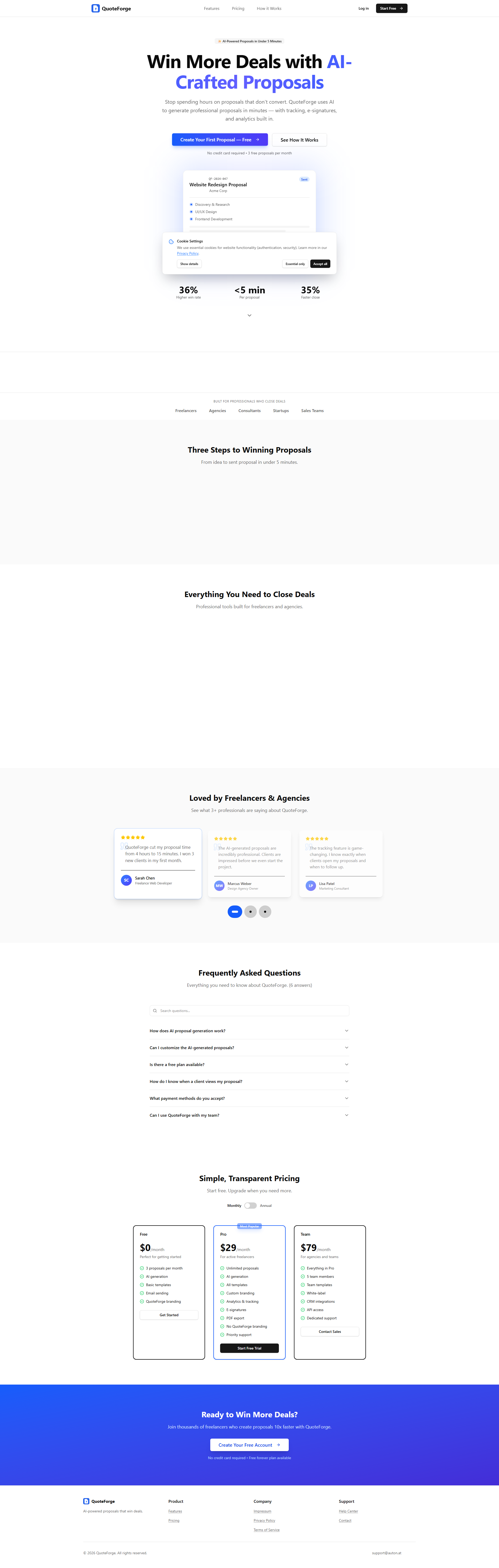 QuoteForge AI Quote Generator